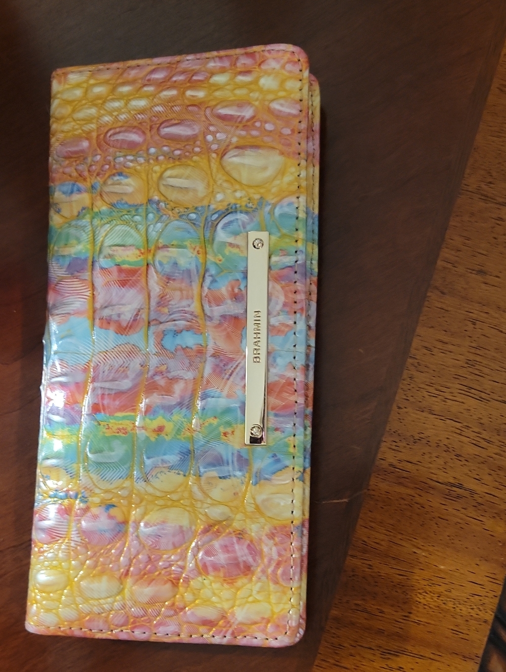 NWOT Brahmin Ady Wallet In Salt Water Taffy.